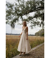 Antonio Melani x Style by Simkins Page Soutache Linen Blend Sweetheart Sleeveless Dress