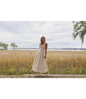 Antonio Melani x Style by Simkins Page Soutache Linen Blend Sweetheart Sleeveless Dress