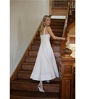 Antonio Melani x Style by Simkins Page Soutache Linen Blend Sweetheart Sleeveless Dress