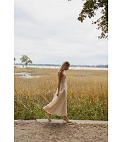 Antonio Melani x Style by Simkins Page Soutache Linen Blend Sweetheart Sleeveless Dress