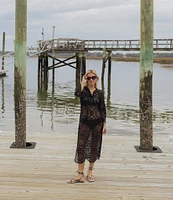 Antonio Melani x Style by Simkins Rhodes Long Sleeved Lace Dress Swim Cover-Up