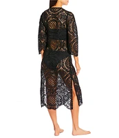 Antonio Melani x Style by Simkins Rhodes Long Sleeved Lace Dress Swim Cover-Up