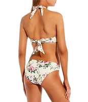 Antonio Melani x The Style Bungalow Miraflores Floral Print Cross Halter Swim Top