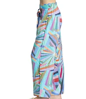 APNY Geometric Print Wide Leg Cropped Pant