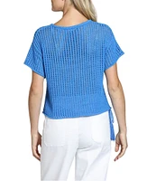 APNY Knit Crew Neck Short Sleeve Top