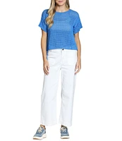 APNY Knit Crew Neck Short Sleeve Top