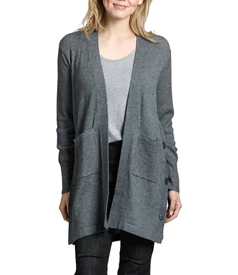 APNY Knit Open Front Long Sleeve Cardigan