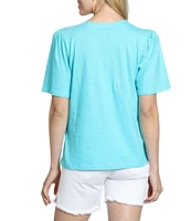APNY Knit V-Neck Short Sleeve Tee
