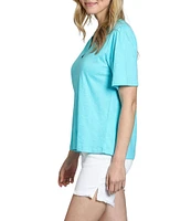 APNY Knit V-Neck Short Sleeve Tee
