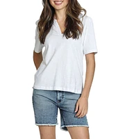 APNY Knit V-Neck Short Sleeve Tee