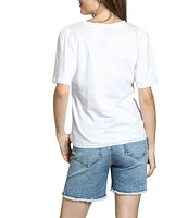 APNY Knit V-Neck Short Sleeve Tee