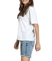 APNY Knit V-Neck Short Sleeve Tee
