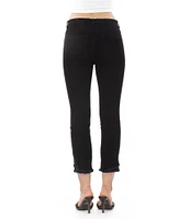 APNY Olivia Stretch Ponte Cropped Frayed Pants
