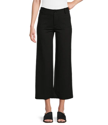 APNY Ponte High Rise Wide Leg Cropped Pants