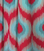 APNY Printed Crew Neck Long Sleeve Smocked Cuff Blouse
