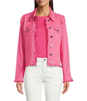 APNY Stretch Twill Collared Long Sleeve Jean Jacket