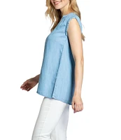 APNY V-Neck Sleeveless Fray Edge Tank