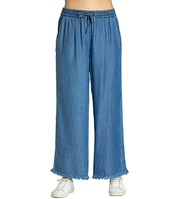 APNY Wide Leg Frayed Hem Pant