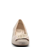 ara Bambi Pin Dot Suede Ornament Bow Ballet Flats