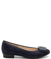 ara Bambi Pin Dot Suede Ornament Bow Ballet Flats