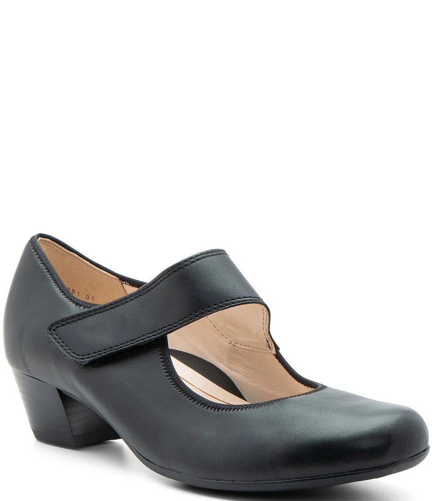 ara Calico 2.0 Leather Asymmetrical Mary Jane Pumps