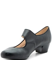 ara Calico 2.0 Leather Asymmetrical Mary Jane Pumps