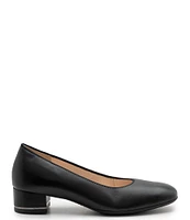 ara Gabrielle Leather Block Heel Pumps