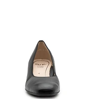 ara Gabrielle Leather Block Heel Pumps