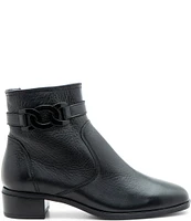 ara Grafton Leather Chain Ankle Booties