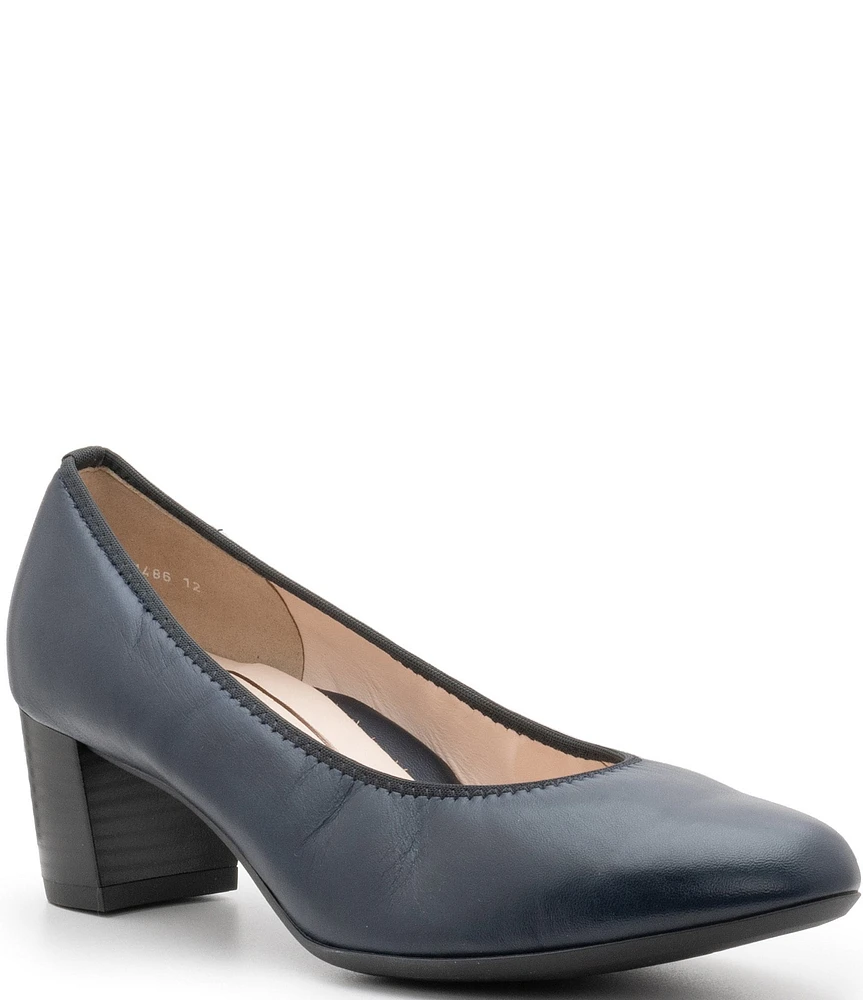 ara Kendall Leather Block Heel Pumps