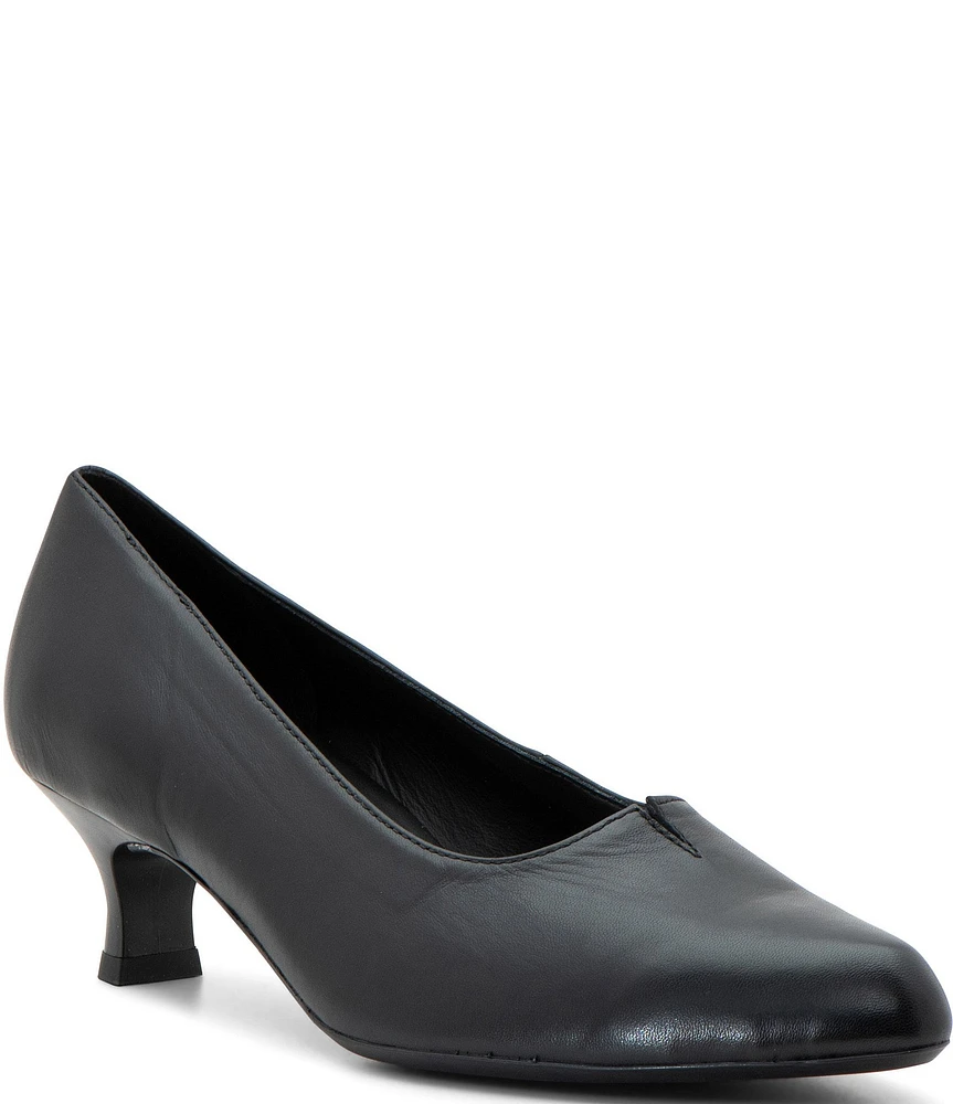 ara Kit Leather Kitten Heel Pumps