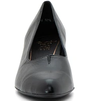 ara Kit Leather Kitten Heel Pumps