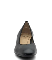 ara Milan Leather Low Heel Pumps