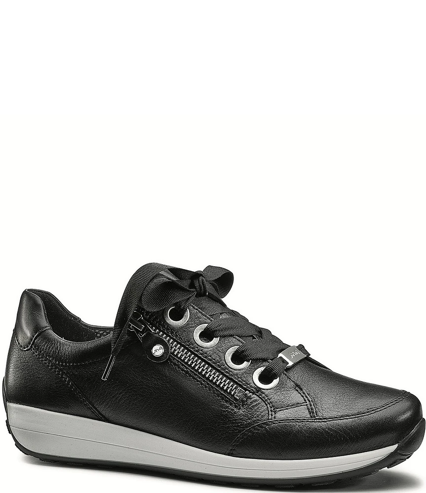 ara Ollie Leather Zip Sneakers