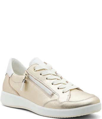 ara Ramona Side Zip Metallic Sneakers