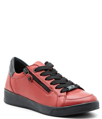 ara Rei-Low Leather Zip Sneakers