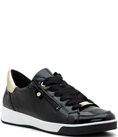 ara Rei-Low Patent Leather Zip Sneakers