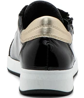 ara Rei-Low Patent Leather Zip Sneakers