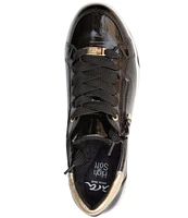 ara Rei-Low Patent Leather Zip Sneakers