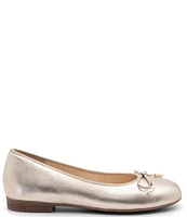 ara Scout Leather Pearl Bow Ballet Flats