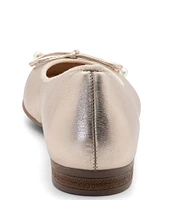 ara Scout Leather Pearl Bow Ballet Flats