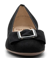 ara Sheridan Suede Bow Buckle Flats