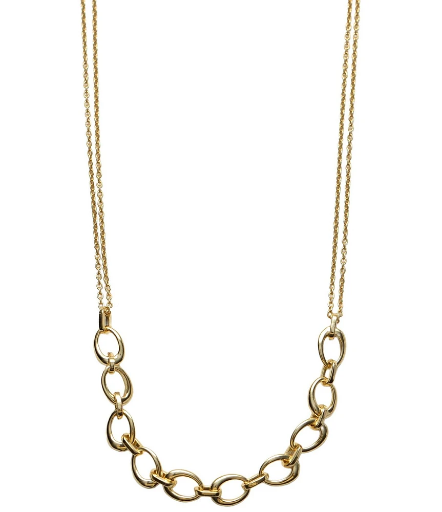 Argento Vivo Oval Frontal Collar Necklace