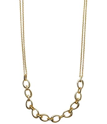 Argento Vivo Oval Frontal Collar Necklace