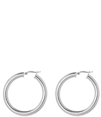 Argento Vivo Tube Hoop Earrings