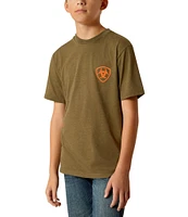 Ariat Big Boys 7-16 Short Sleeve Grain Flag Graphic T-Shirt