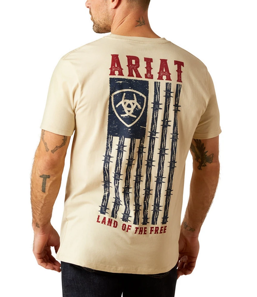 Ariat Barbed Flag Short Sleeve Graphic T-Shirt