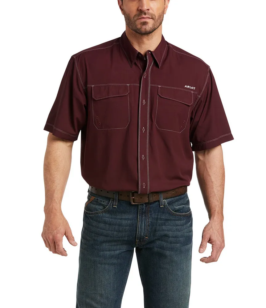 Ariat Big & Tall VentTek Outbound Classic-Fit Performance Short-Sleeve Woven Shirt