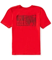 Ariat Big Boys 7-14 Short Sleeve Etched Buffalo Loft Flag Graphic T-Shirt