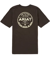 Ariat Big Boys 7-14 Short Sleeve Explore Circle Graphic T-Shirt
